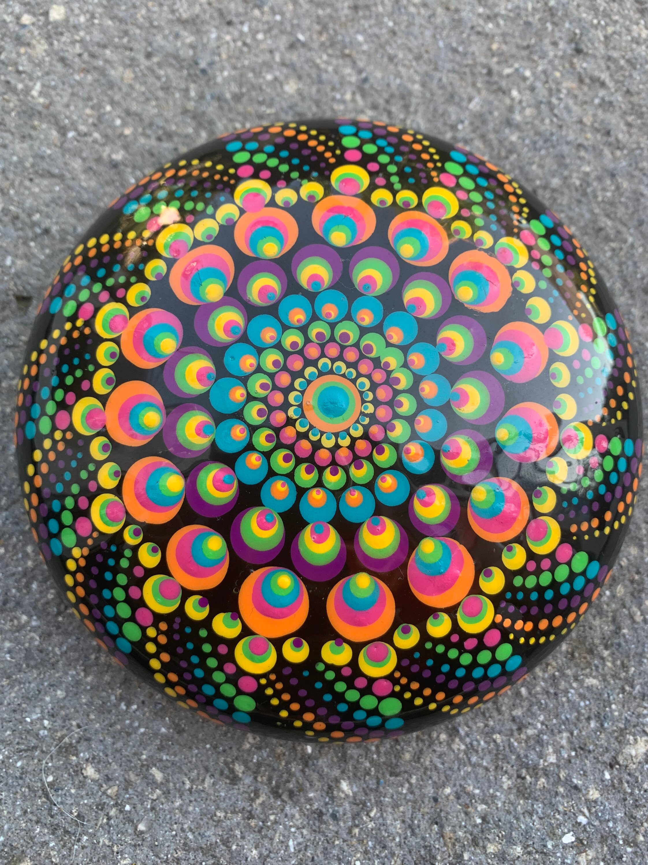 Mandala Stein handgemalt Dotting Mandala Rock Malerei Dot | Etsy