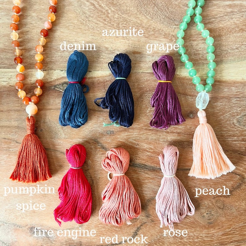 PINK AVENTURINE DIY Mala Making Kit, Yoga Necklace, Make Your Own Mala.Meditation Necklace. diy Gifts under 75 image 4