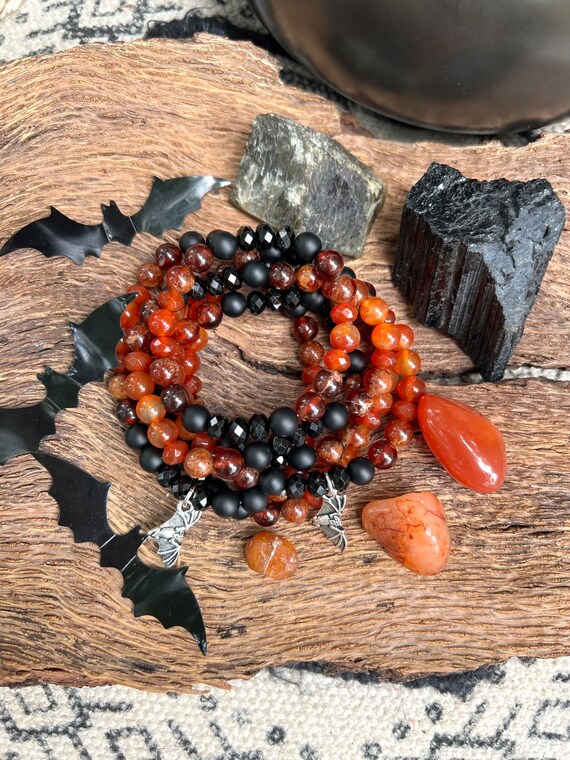 Carnelian and shop black tourmaline