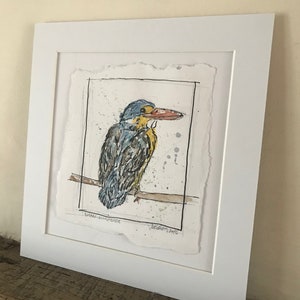 Dwarf-Kingfisher Watercolour painting