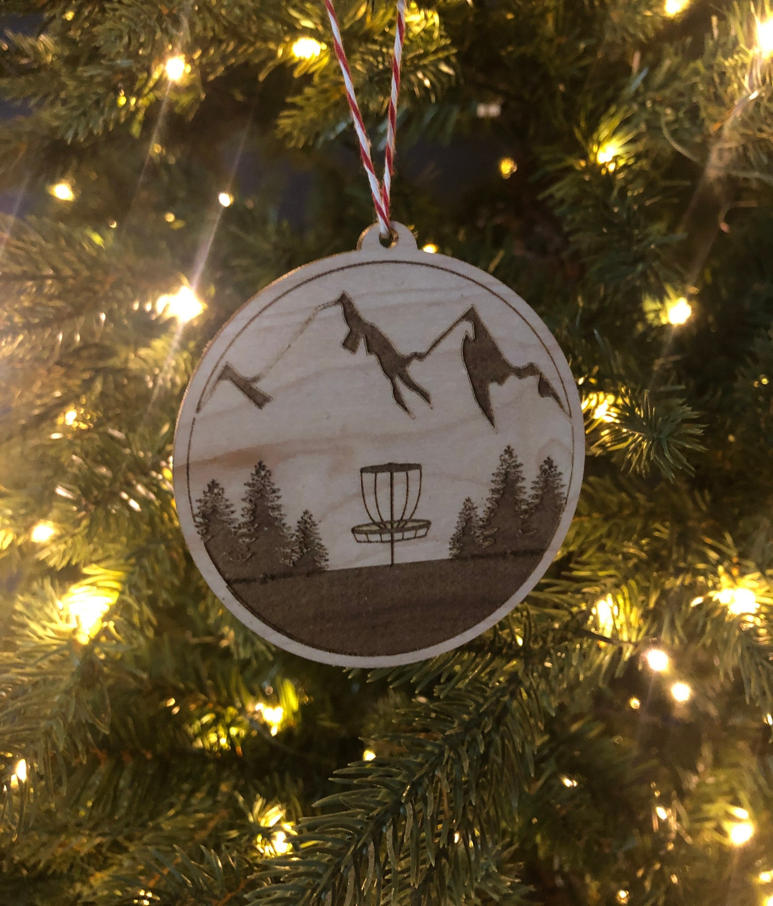 Disc Golf Basket Christmas Ornament Engraved Etsy