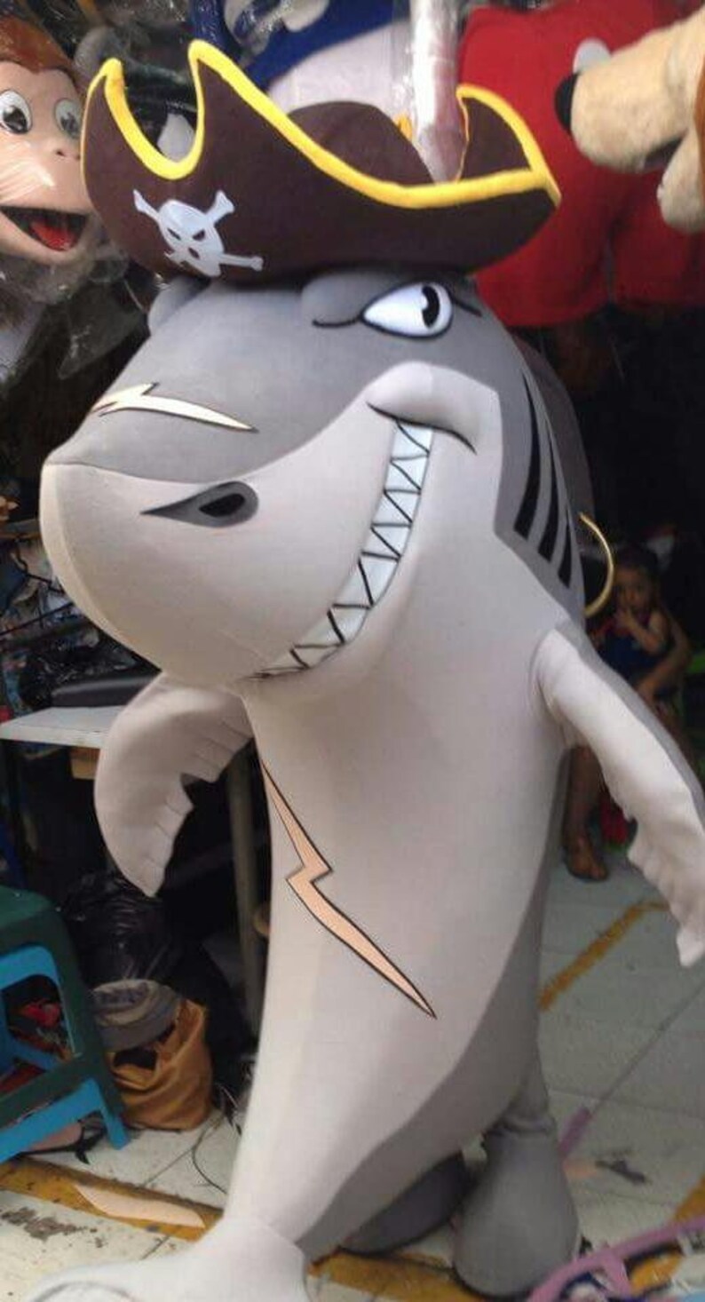 Shark Mascot Costume Adult Shark Costume For Sale Etsy