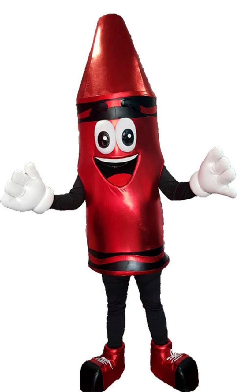 Crayon Mascot Costume Adult Crayon Costume For Sale Etsy