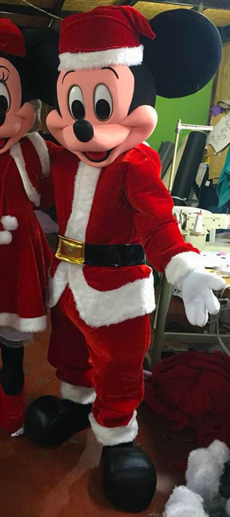 Christmas Mickey Mouse Mascot Costume Adult Christmas Etsy