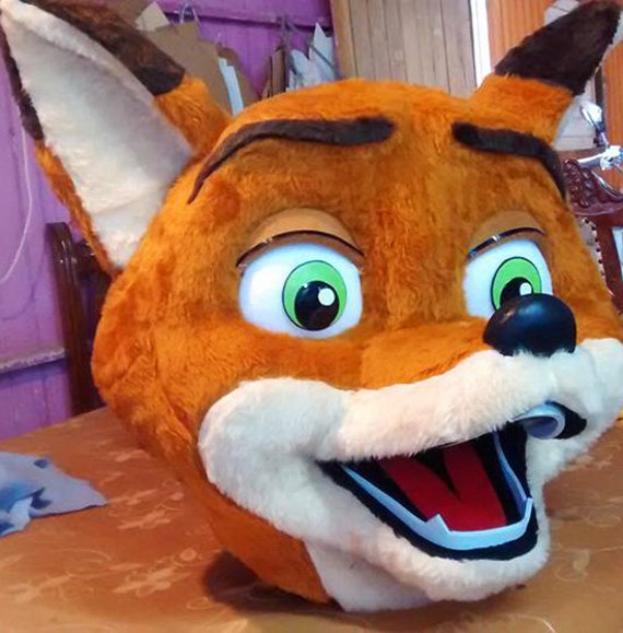 Fox Mascot Costume Head Adult Animal Costume Head For Sale Etsy