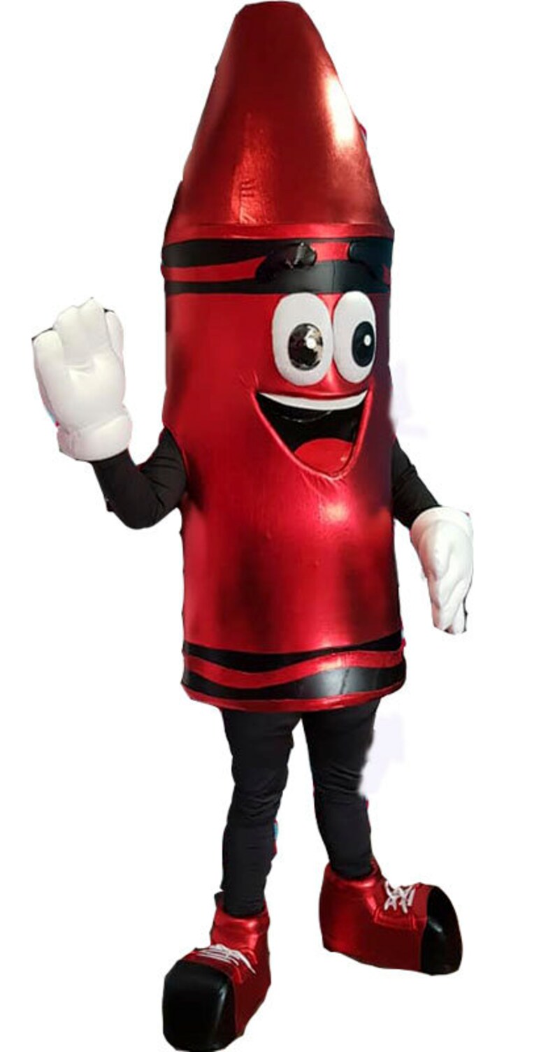 Crayon Mascot Costume Adult Crayon Costume For Sale Etsy