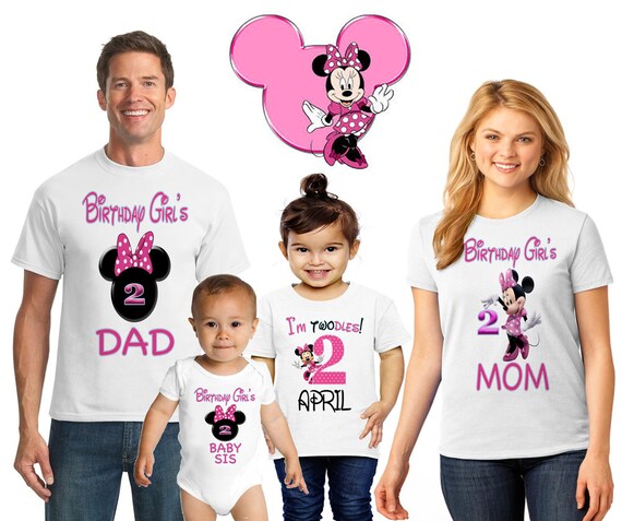 Mickey Ears Birthday Disney Outfit Personalized Bodysuit Minnie Mouse Birthday Shirt Girls Birthday Pink Minnie Mouse Inspired Shirt