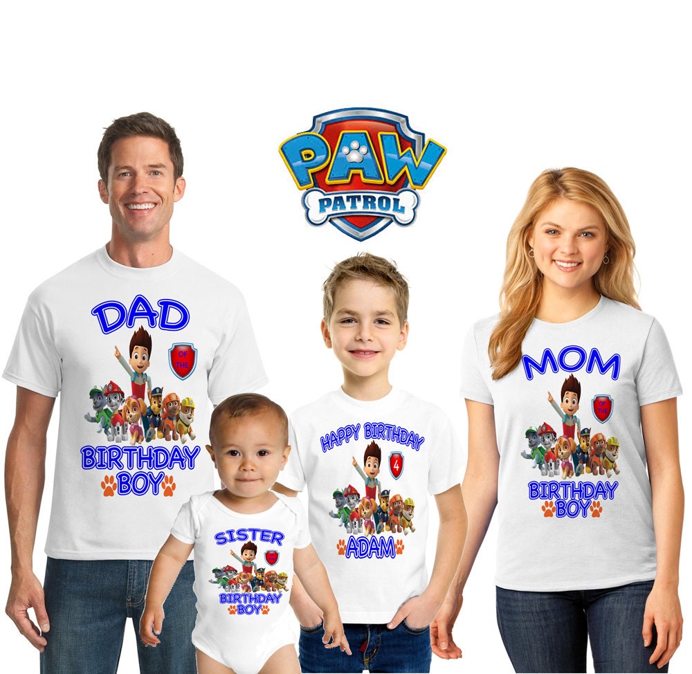 Paw Boy's Paw Patrol Birthday Shirt Paw 