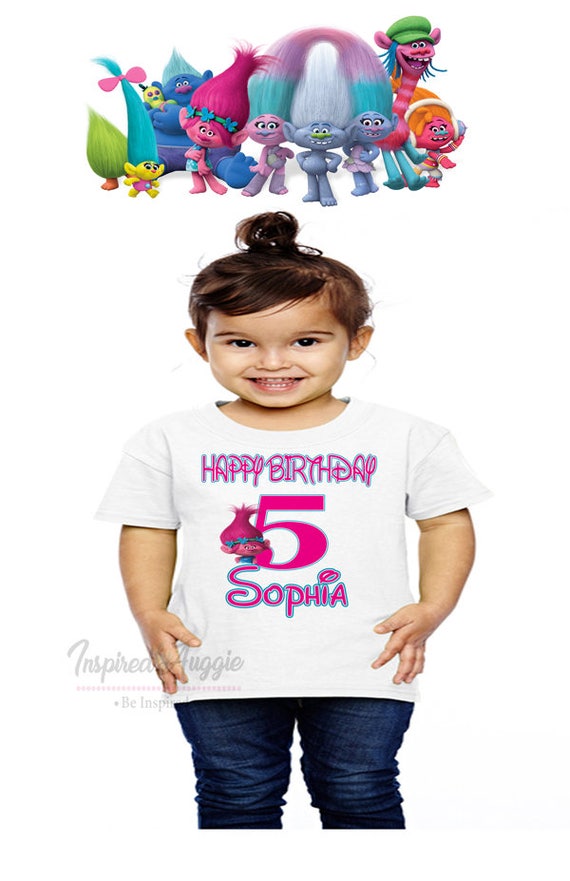 trolls birthday girl shirt