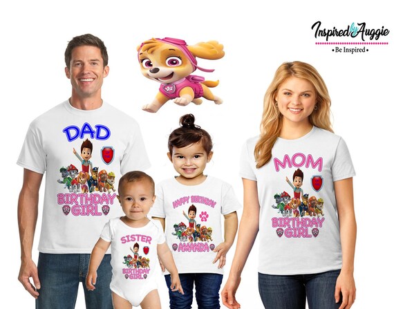 paw patrol birthday shirt for girl