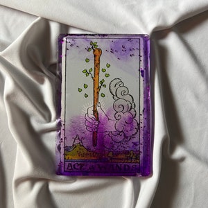 Cartes de tarot en résine : baguettes