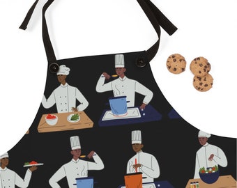 Zwarte koksschort: Afrikaans-Amerikaans culinair ontwerp