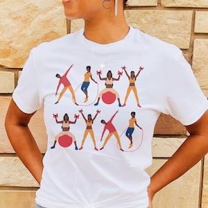 Black Women Workout Shirt - Adult Unisex - African American Tee - Personal Trainer - Health Wellness - Cardio Fitness - Healthy Woman