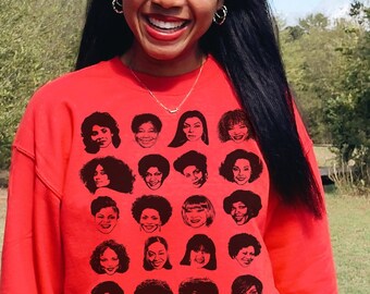 Black TV Moms Sweatshirt - Black Women in Hollywood - Afro Cinema - African American Actress - Television Icons - Motherhood Gift