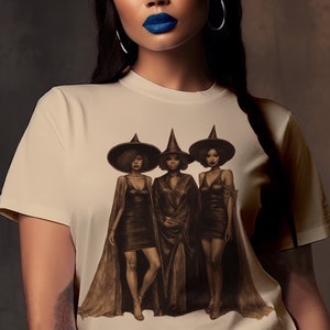 Schwarzes Hexen Shirt - Afrikanische Magie - Salem Vibe - Afro Hexe - Hoodoo Frauen - Magisches Melanin - Coven Leben - Halloween Geist - Herbst Saison