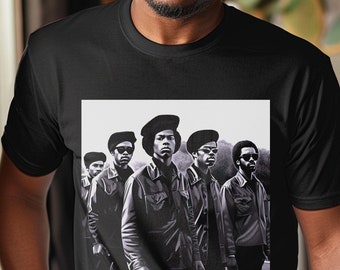 Panther Party Men Tee: Black American History Pride Power Shirt