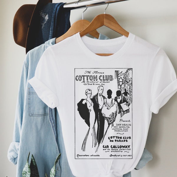 Harlem Nightclub Shirt - Vintage 1920s Style - Renaissance Tee - Retro Cotton Club - Jazz Era - Black History - African American Gift