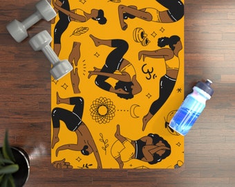 Brown People Yoga Mat - Yogi Gift - Black Owned - Black Girls - Yoga Teacher Gifts - Fitness Accessories - Black Health Wellness - Pilates