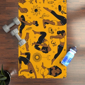 Brown People Yoga Mat - Yogi Gift - Black Owned - Black Girls - Yoga Teacher Gifts - Fitness Accessories - Black Health Wellness - Pilates