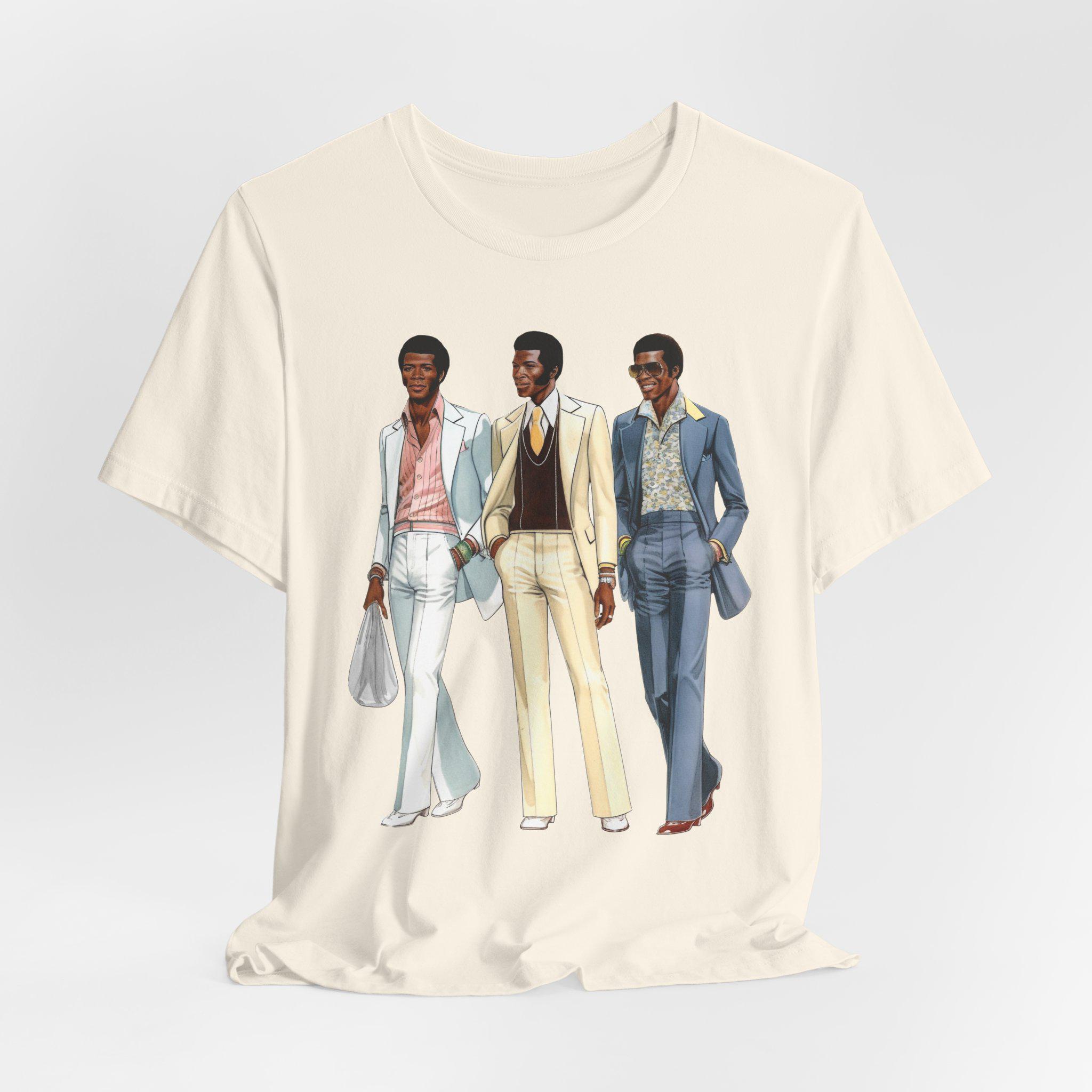 70s Soul Men Shirt - Retro Funk Tee - Vintage Fashion Art