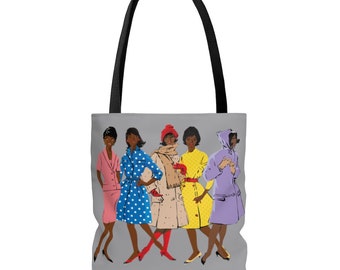 Vintage American American Black Queen Tote Bag