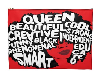 Bolsa de accesorios Afro Queen: bolso de viaje con diseño de mujer negra