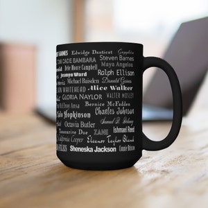 Black Writers Mug - Literary Gift - African American Authors - Black Literature - Gift for Reader - Black History - Black and Educated