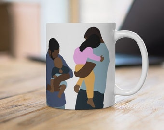 Black Fatherhood Mug - Black Dads - African American Fathers - Black Men Art - Black Family - Gift for Dad