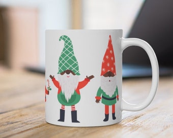 Black Christmas Elves Mug  - Holiday Elf - African American Mugs - Afrocentric Art - Brown Skin Elf - Gift for Black - Gnomes - North Pole