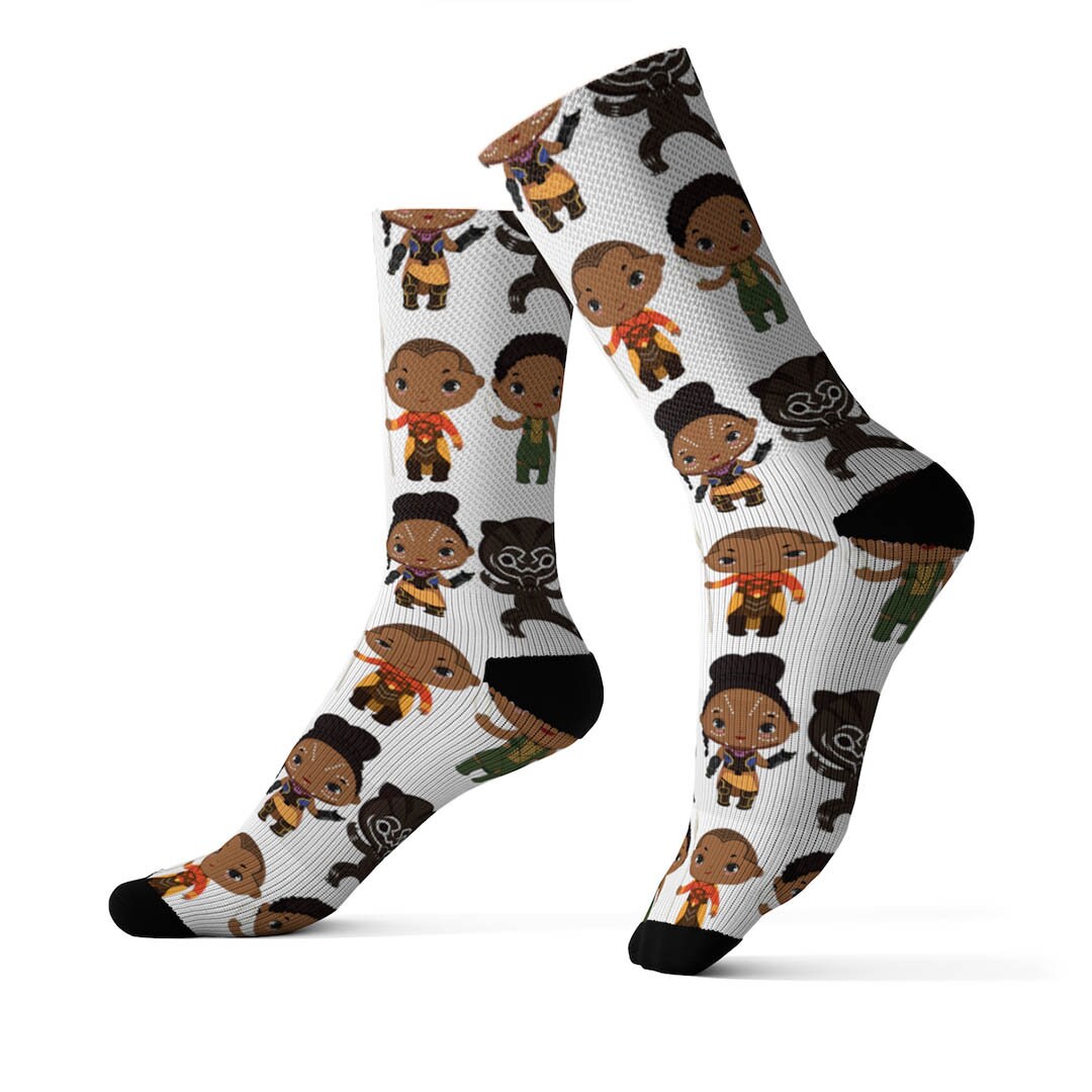 Wakanda Girls Socks African American Socks Black Panther | Etsy