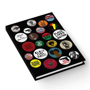 Black Girl Empowerment Custom Journal: American History Hardcover, Afro Woman Notebook