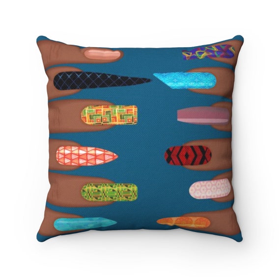 Line Art Gifts Fingers Crossed Line Art Throw Pillow Multicolor 18x18 Line Art Gifts Fingers Crossed Line Art Throw Pillow Multicolor 18x18