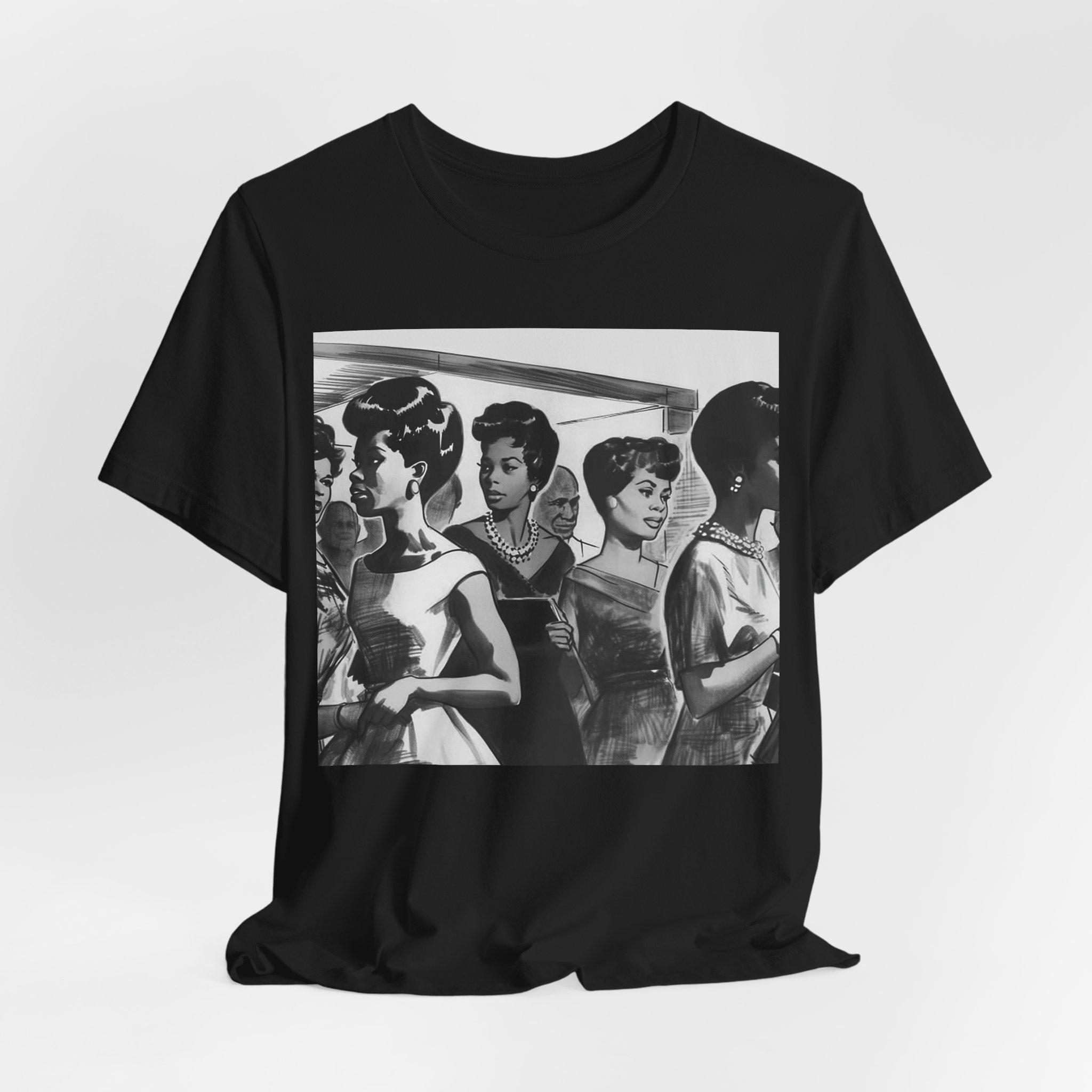 Vintage 1950s Black Women Tee: Afrocentric Cotton Unisex Shirt - Etsy