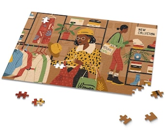 Black Women Shopping Puzzle: African American Art Jigsaw (500-Piece)