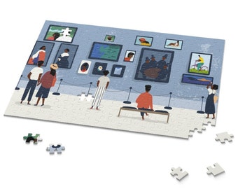 Art Museum Jigsaw Puzzle: Black Tourism Design