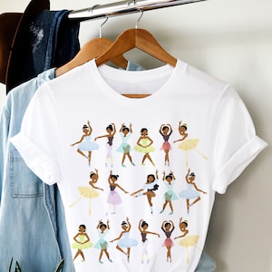 Ballerinas Shirt - Black Dancers Tee - Ballet Gift - African American - Brown Skin Girls - Dance Teacher - Choreography - Theater Arts