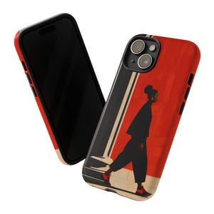 Black Woman Walking Phone Case | Melanin Travel, Afro Puffs, Street Style Cover