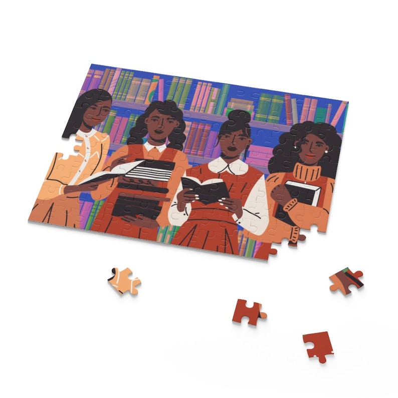 Brown Girls Read Puzzle African American Black Educators Bookish Gifts Young Gifted Minds Jigsaw Puzzles image 5