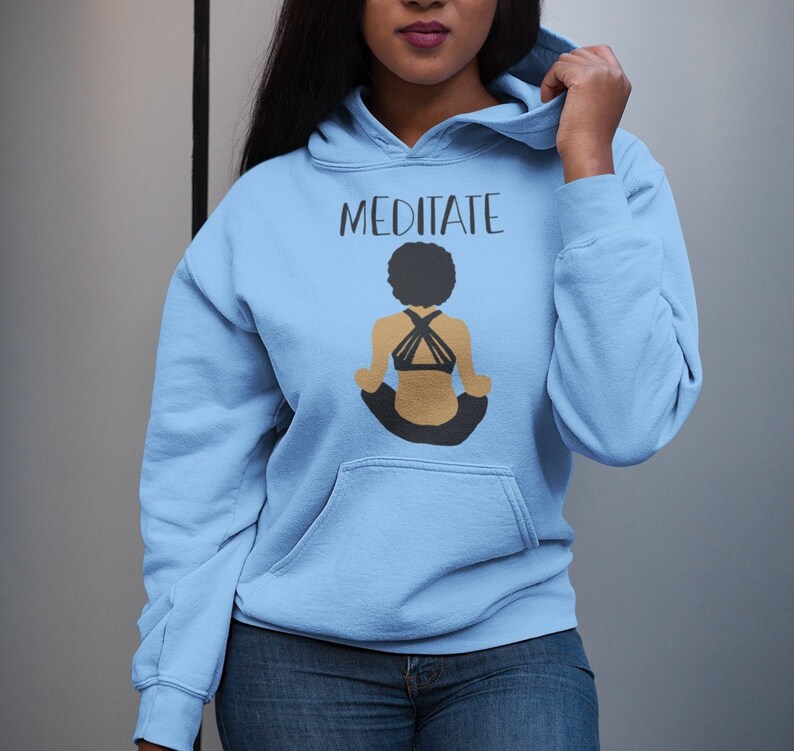 Black Girl Magic Meditation Hoodie Gift for Yogi