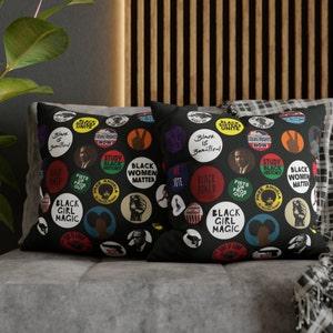 Black Girl Magic Pillow - Black Lives Matter - Afrocentric Pillow - Black History Decor - Black Power - Black Pride - Black Women Art