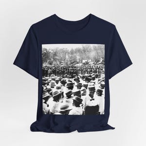 Camiseta vintage con foto de HBCU: Historia de la educación afroamericana, camiseta de graduación Navy