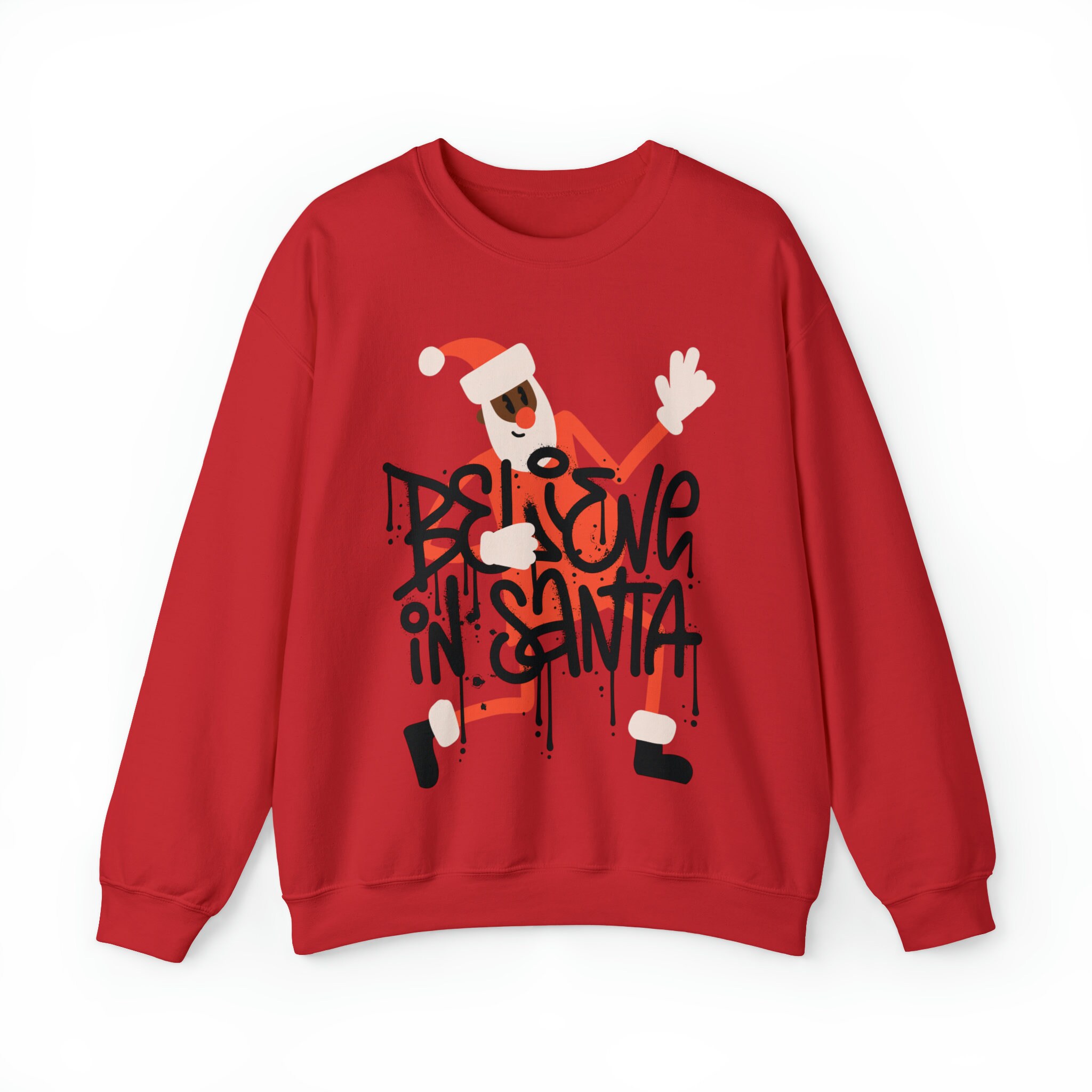 グランドセール Believe Winter - Claus Santa Black - Sweatshirt Santa in トップス