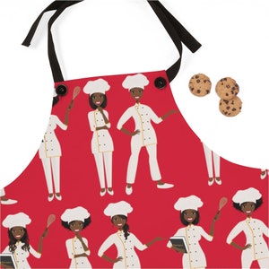 Black Women Chefs Apron - African American Aprons - Black Women Cook - Culinary Gifts - Gift for Black Chef