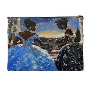 Bolsa de accesorios de Cenicienta afrocéntrica: Bolsa de cosméticos mágica de melanina imagen 1