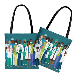 Medical Professionals Tote Bag | Black Doctors, Hospital Nurses, Med School Gift