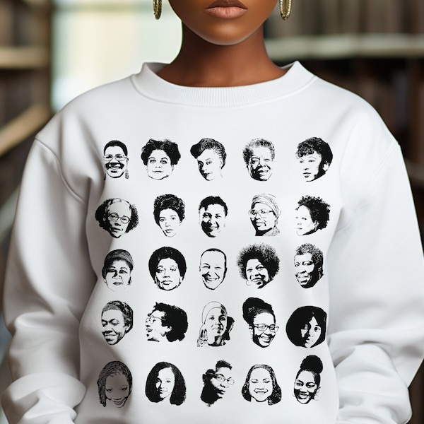 Frauen Schriftsteller Sweatshirt - Afroamerikanische Tops - Autorinnen - Schwarze Literatur - Geschenk für schwarze Frau - Bücherwurm Geschenke - Schwarze Leser