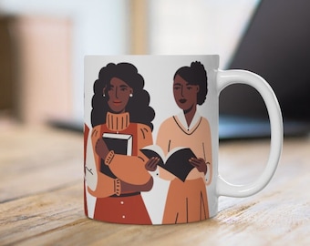 Brown Girls Read Mug - African American Mugs - Black Students - Gift for Writers - Bookish Gifts - Librarian