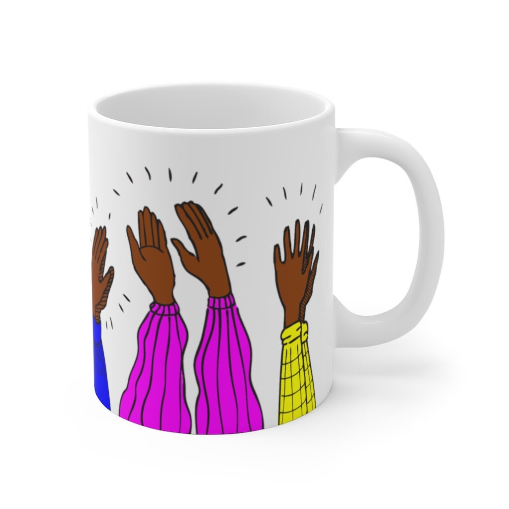 Round Of Applause Mug Hands Clapping Congratulations Etsy
