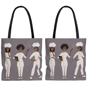 Black Chef Tote Bag - Foodie Gift - Gift for Black Woman - Gift for Cook - Food Lover Gifts - New Chef Gift - Black Owned - African Totes