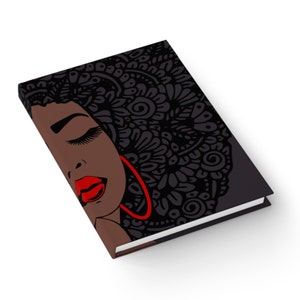 Dziennik Czarnej Kobiety: Zentangle Afro Art, Notatnik z Naturalnymi Włosami